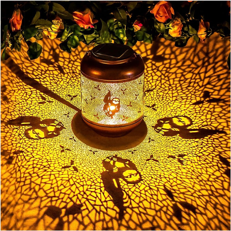 EZTZEN 2 Pack Sloth Solar Lanterns Outdoor Waterproof Hanging Solar Lights Sloth Gifts for Women Men Mom Metal Decorative LED Outdoor Lanterns for Patio, Lawn, Landscape, Garden Decor, Yard Decorations - Image 4